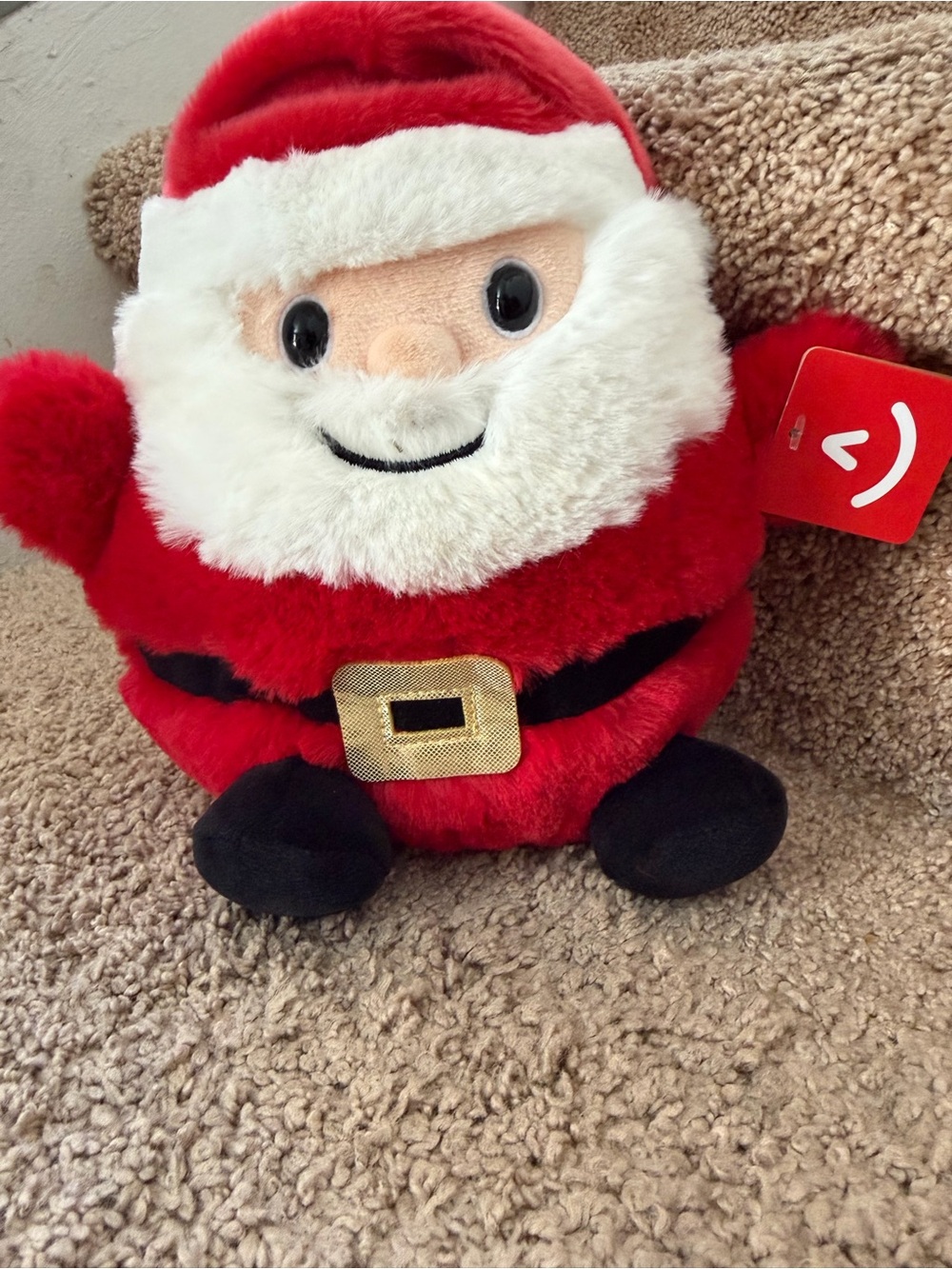 Aurora World Eco Friendly Round Santa Plush Stuffed Animal NWT Item 99224